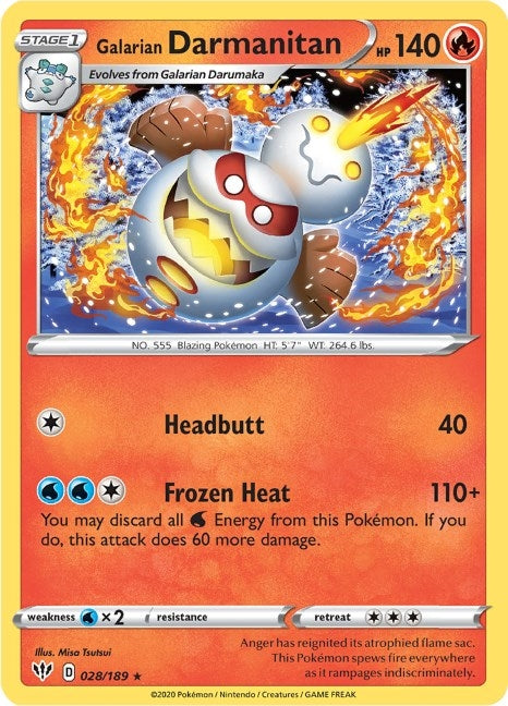Image for Galarian Darmanitan (28) (028/189) (SWSH03) - Pokemon