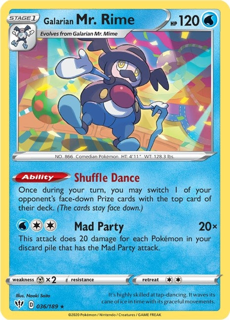 Image for Galarian Mr. Rime (036/189) (SWSH03) - Pokemon