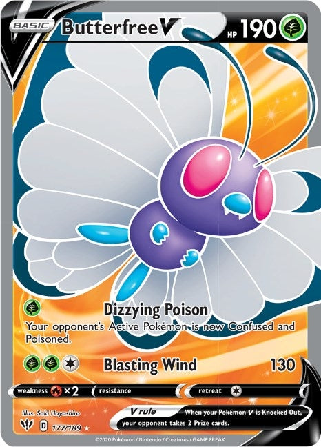 Image for Butterfree V (Full Art) (177/189) (SWSH03) - Pokemon