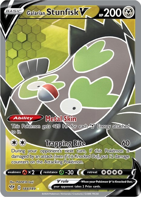 Image for Galarian Stunfisk V (Full Art) (184/189) (SWSH03) - Pokemon
