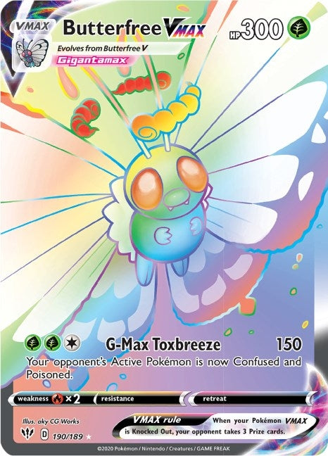 Image for Butterfree VMAX (Secret) (190/189) (SWSH03) - Pokemon