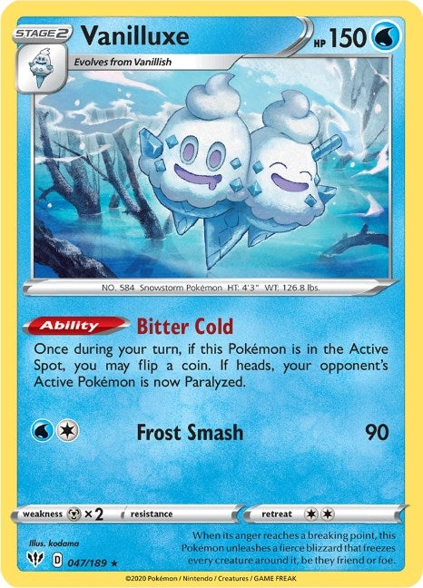 Image for Vanilluxe (047/189) (SWSH03) - Pokemon