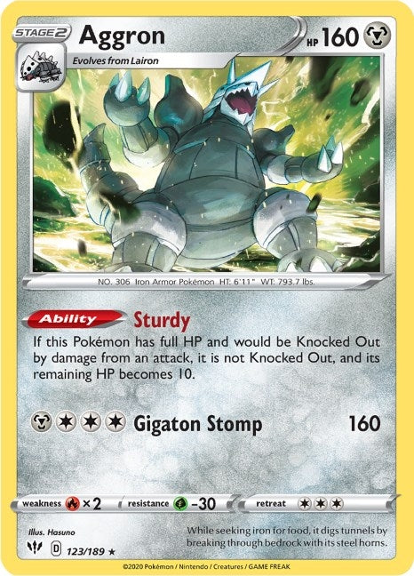 Image for Aggron (123/189) (SWSH03) - Pokemon