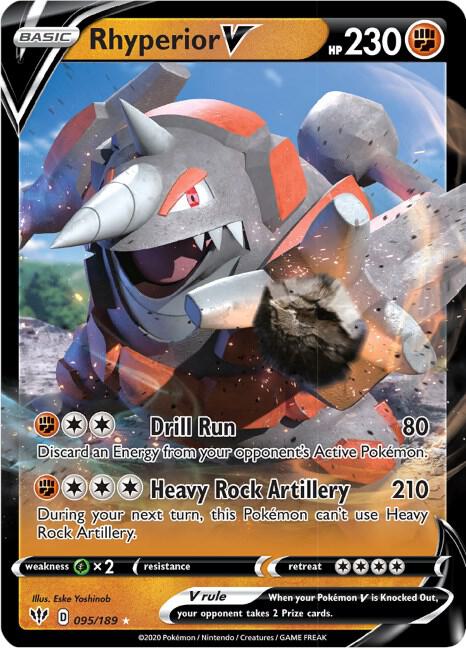 Image for Rhyperior V (095/189) (SWSH03) - Pokemon