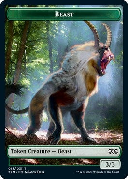 Image for Beast // Saproling Double-Sided Token (13 // 17) - Magic: The Gathering