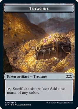 Image for Treasure // Wurm (029) Double-Sided Token (27 // 29) - Magic: The Gathering