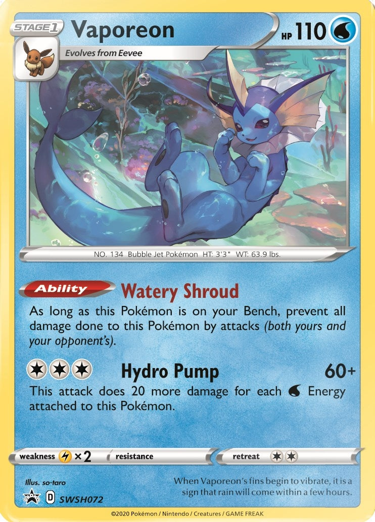 Image for Vaporeon - SWSH072 (SWSH072) (SWSD) - Pokemon