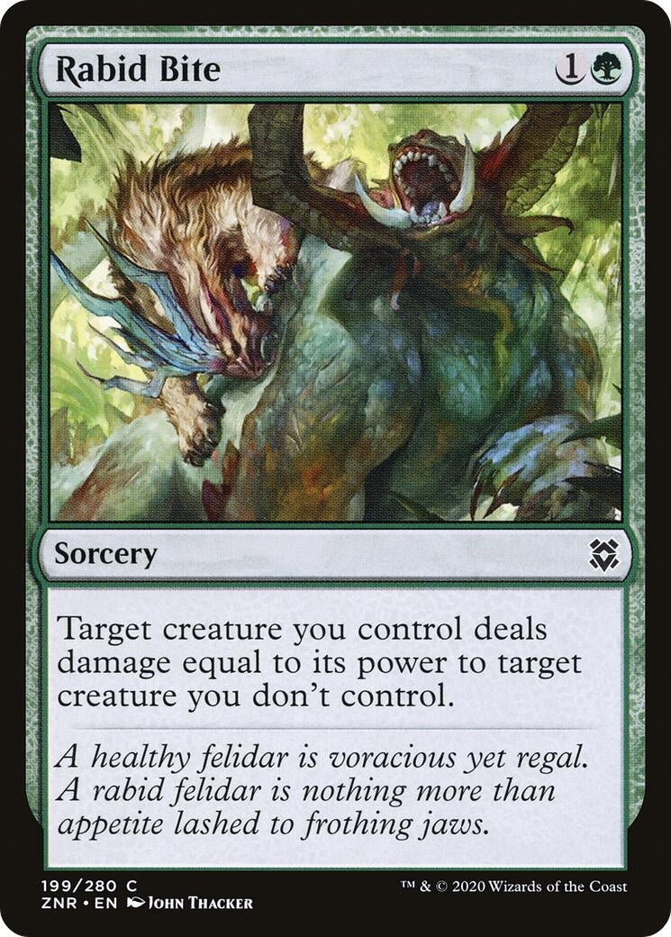 Image for Rabid Bite (199) (ZNR) - Magic: The Gathering