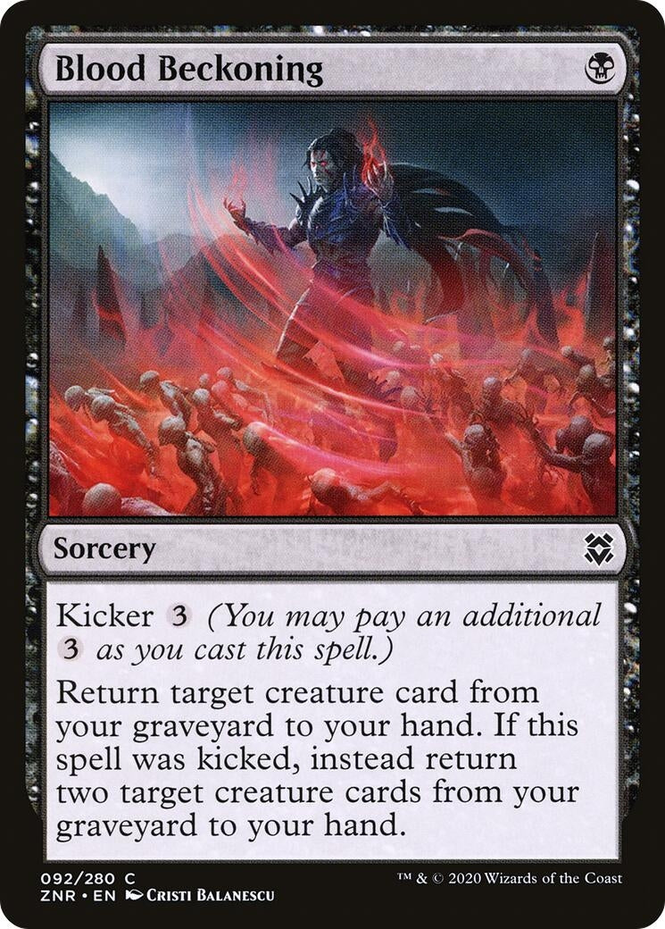 Image for Blood Beckoning (92) (ZNR) - Magic: The Gathering