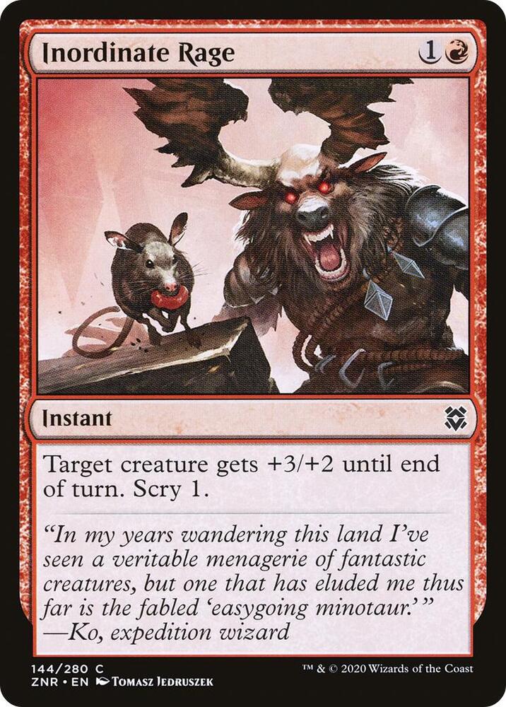 Image for Inordinate Rage (144) - Magic: The Gathering