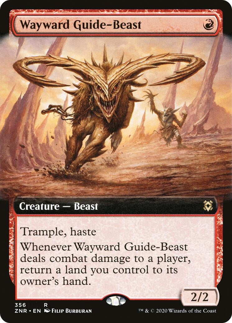 Image for Wayward Guide-Beast (Extended Art) (356) (ZNR) - Magic: The Gathering