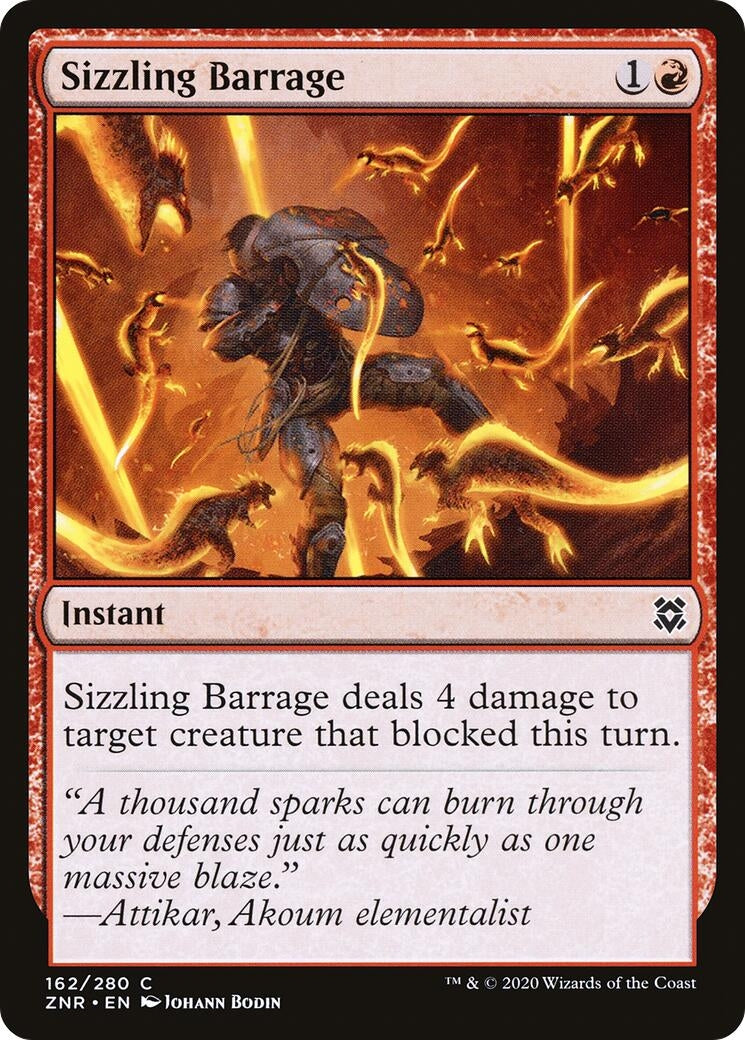 Image for Sizzling Barrage (162) (ZNR) - Magic: The Gathering