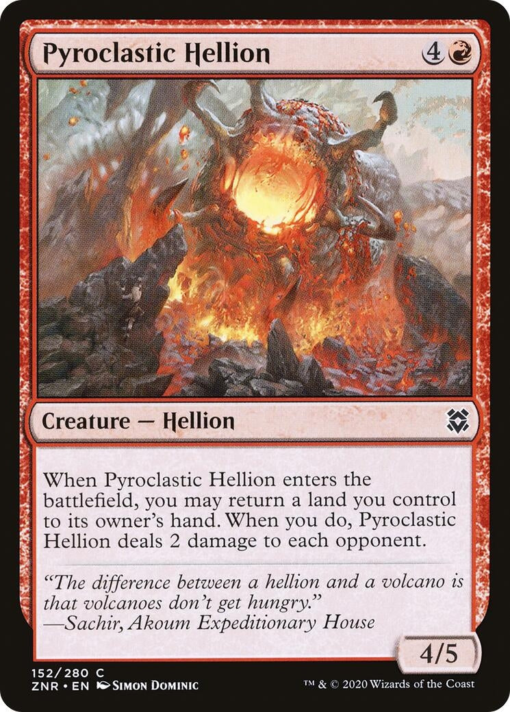Image for Pyroclastic Hellion (152) (ZNR) - Magic: The Gathering