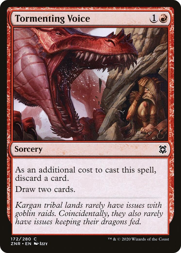 Image for Tormenting Voice (172) (ZNR) - Magic: The Gathering