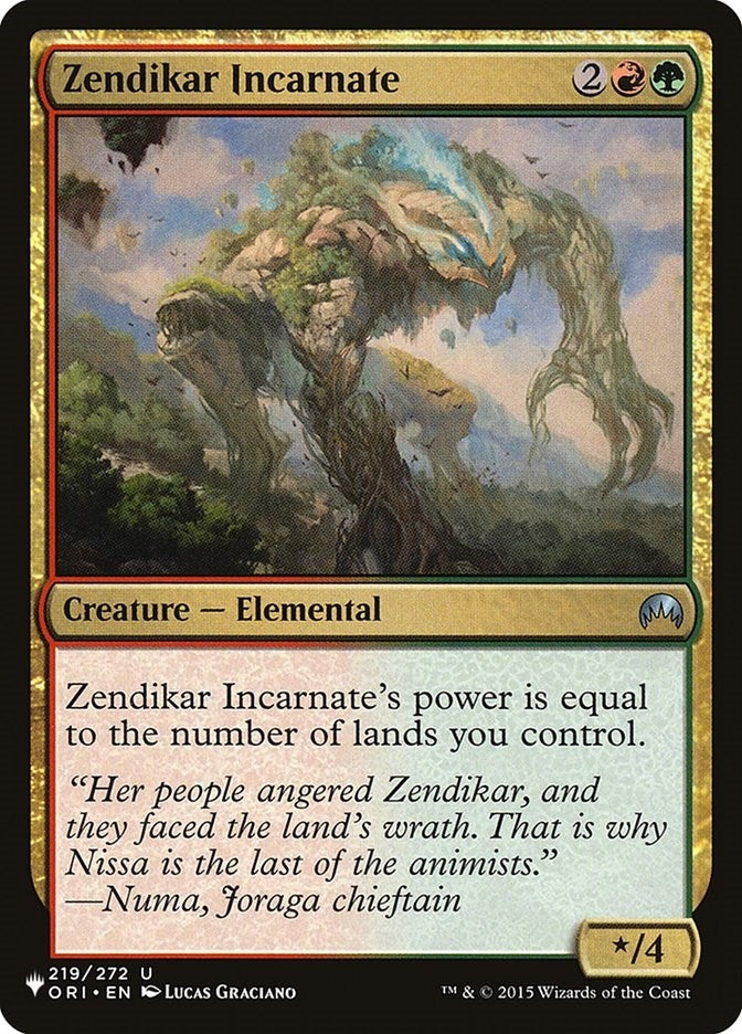 Image for Zendikar Incarnate (219/272) (LIST) - Magic: The Gathering