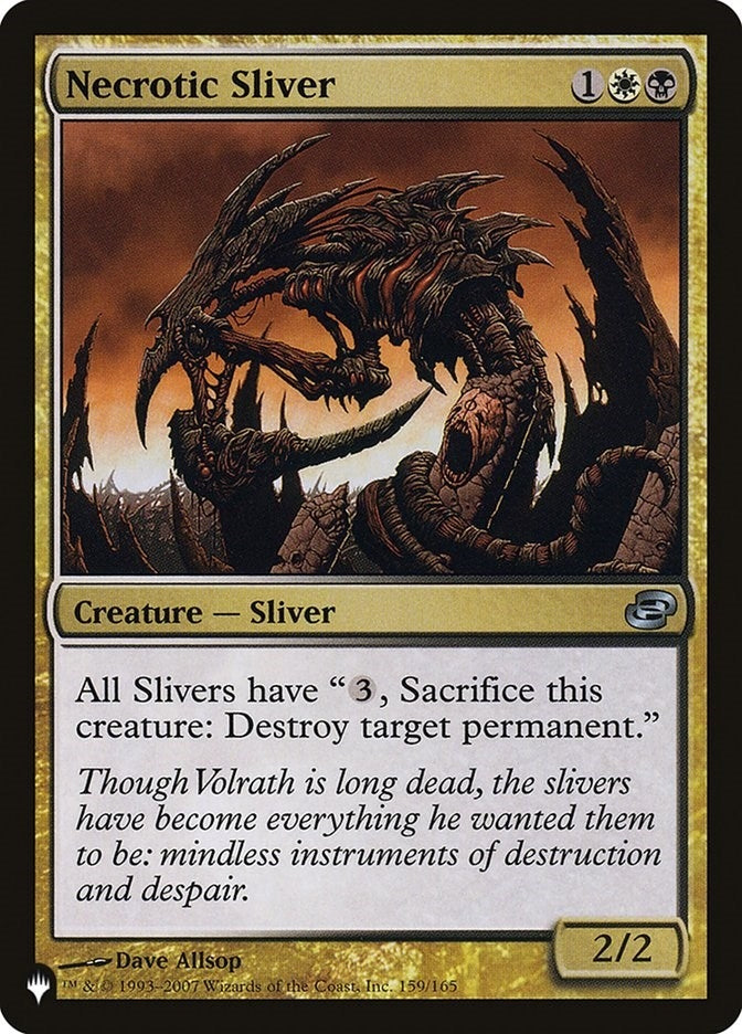 Image for Necrotic Sliver (159/165) (LIST) - Magic: The Gathering