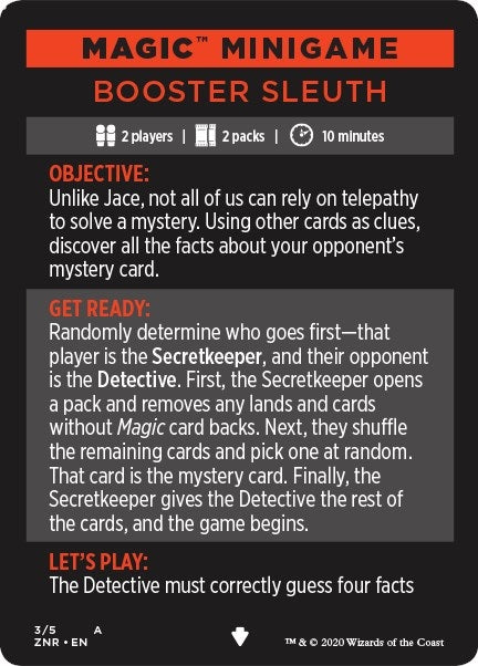 Image for Magic Minigame: Booster Sleuth (3) (ZNR) - Magic: The Gathering