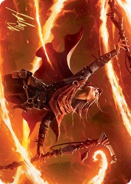Image for Magmatic Channeler Art Card (Gold-Stamped Signature) (65) (ASZNR) - Magic: The Gathering