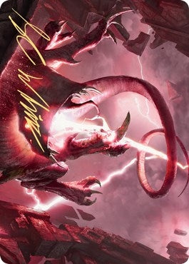 Image for Thundering Rebuke Art Card (Gold-Stamped Signature) (68) - Magic: The Gathering