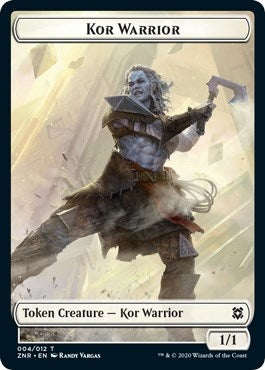 Image for Kor Warrior // Plant Double-Sided Token (4 // 8) - Magic: The Gathering
