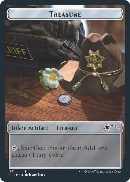 Image for Treasure // Walker (Bicycle Girl) Double-sided Token (153 // 148) (SLD) - Magic: The Gathering