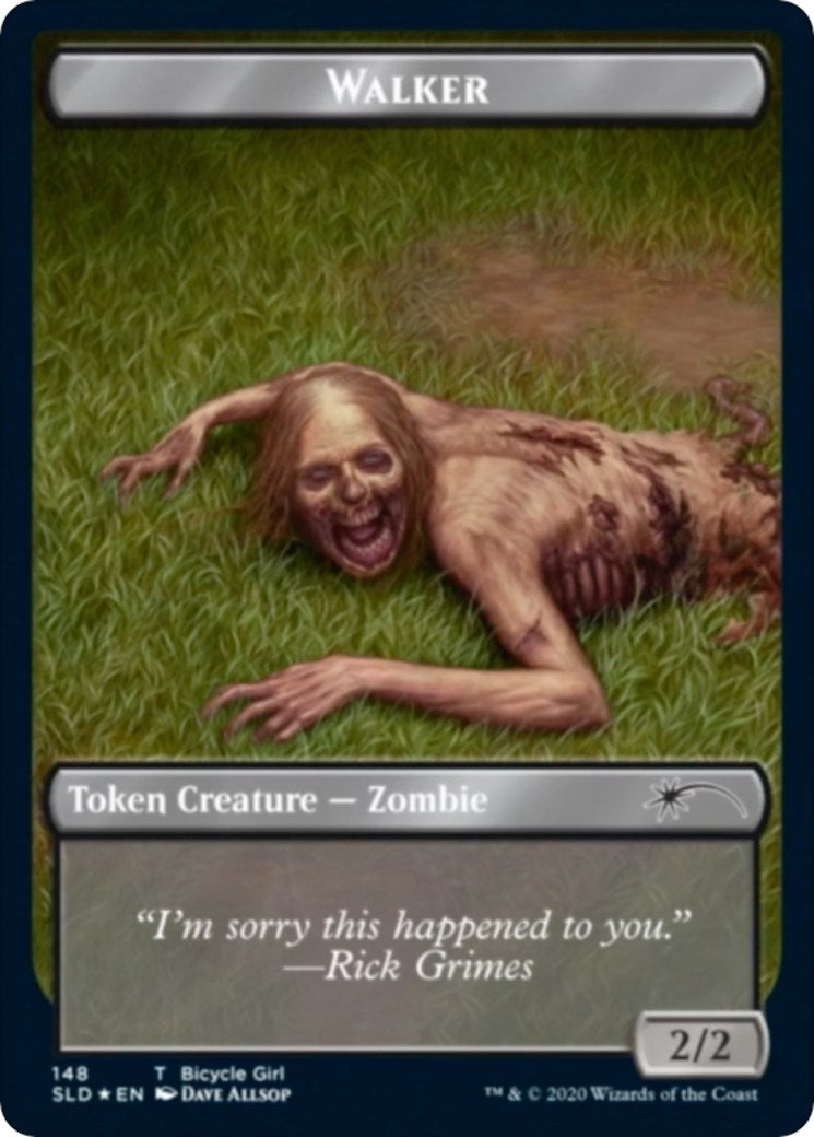 Image for Walker (Bicycle Girl // Well Walker) Double-sided Token (148) - Magic: The Gathering