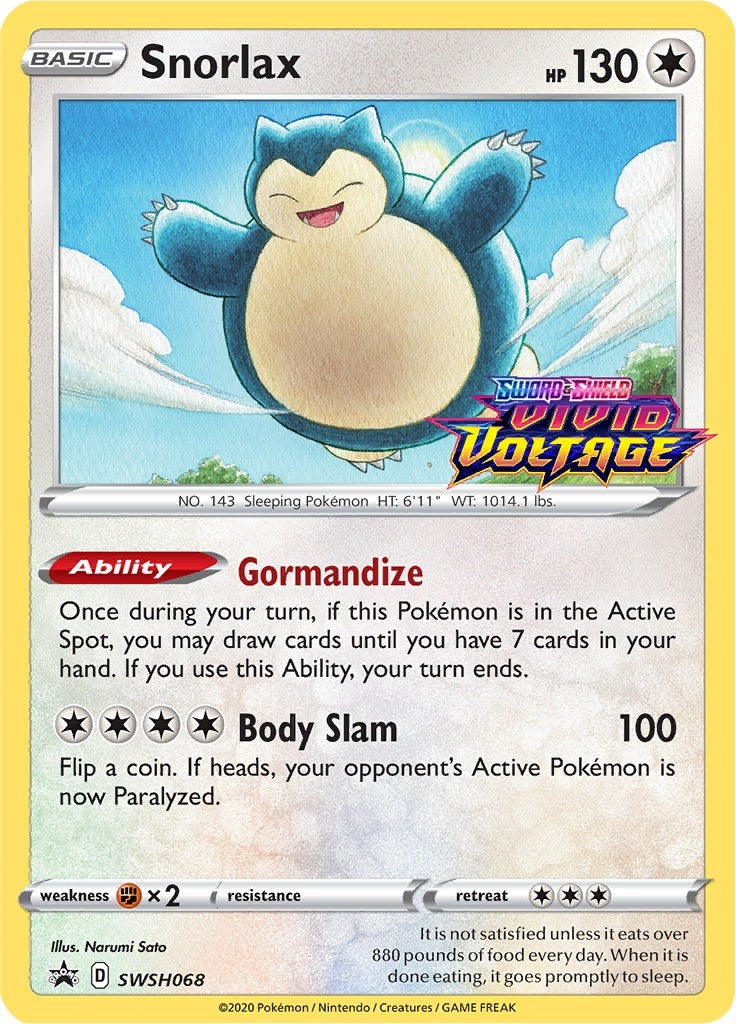 Image for Snorlax - SWSH068 (Prerelease) (SWSH068) (SWSD) - Pokemon