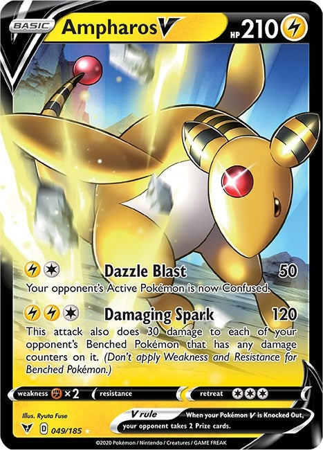 Image for Ampharos V (049/185) (SWSH04) - Pokemon