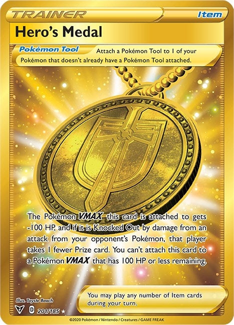 Image for Hero's Medal (Secret) (201/185) (SWSH04) - Pokemon