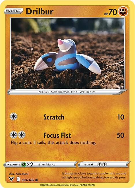 Image for Drilbur (091/185) (SWSH04) - Pokemon