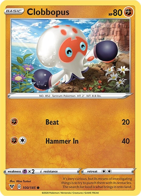 Image for Clobbopus (100/185) (SWSH04) - Pokemon