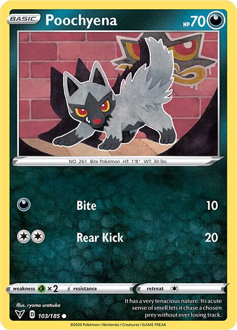 Image for Poochyena (103/185) (SWSH04) - Pokemon