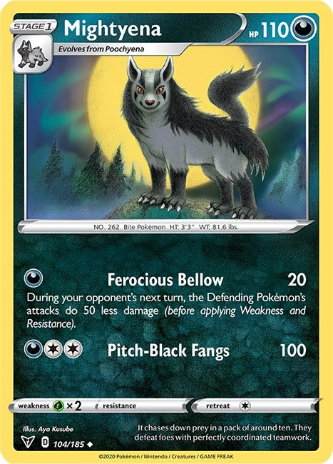 Image for Mightyena (104/185) (SWSH04) - Pokemon