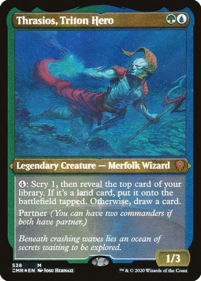 Image for Thrasios, Triton Hero (Foil Etched) (538) - Magic: The Gathering