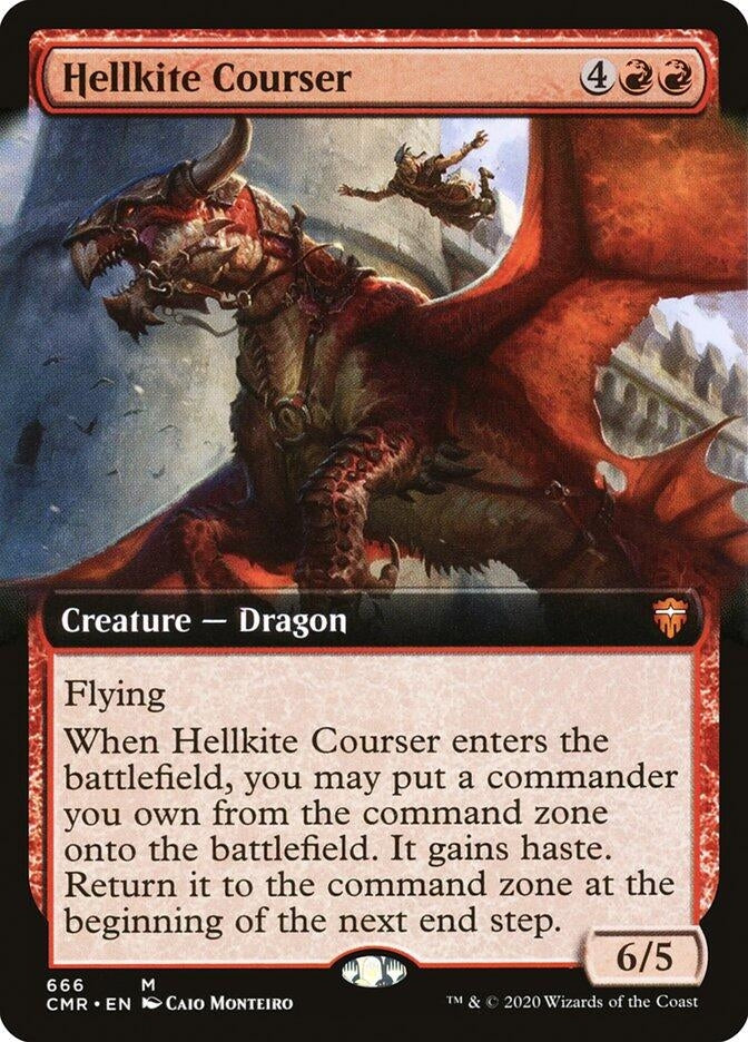Image for Hellkite Courser (Extended Art) (666) - Magic: The Gathering