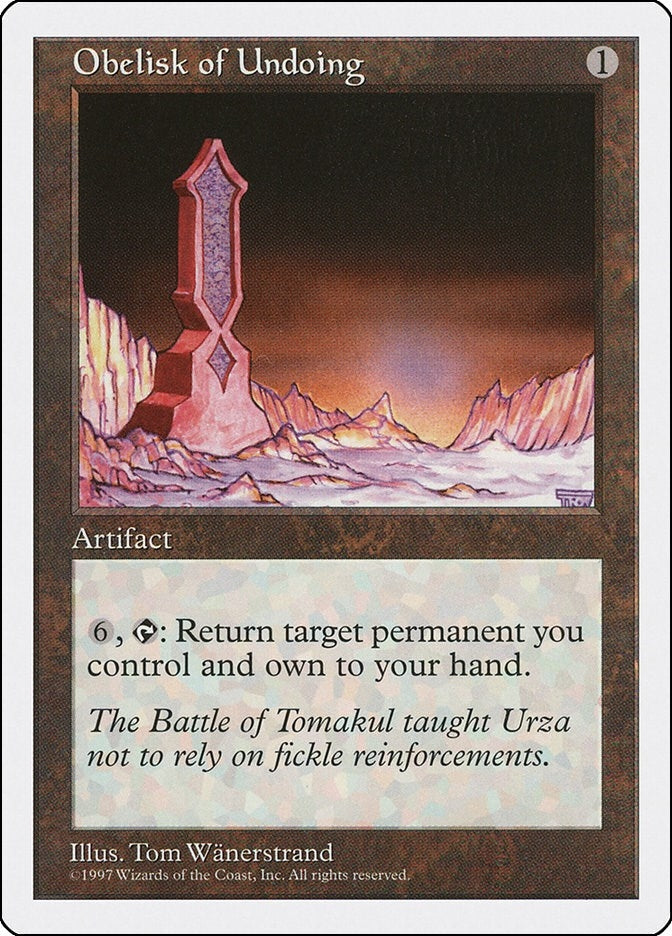 Image for Obelisk of Undoing - Magic: The Gathering