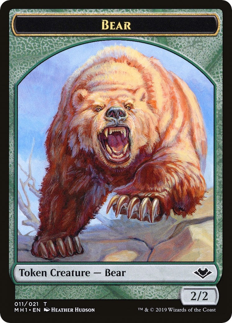 Image for Bear // Spirit Double-Sided Token (11 // 16) (MH1) - Magic: The Gathering