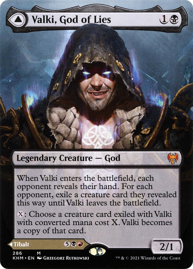Image for Valki, God of Lies (Borderless) (286) - Magic: The Gathering