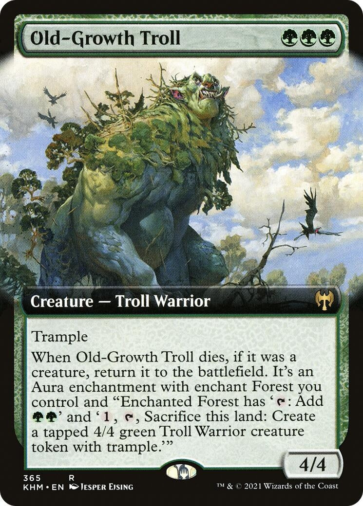 Image for Old-Growth Troll (Extended Art) (365) (KHM) - Magic: The Gathering