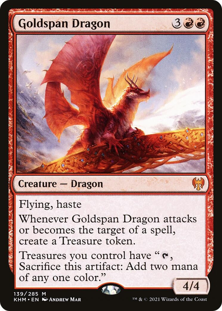 Image for Goldspan Dragon (139) (KHM) - Magic: The Gathering