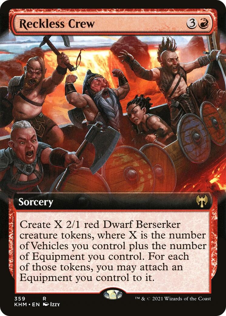 Image for Reckless Crew (Extended Art) (359) (KHM) - Magic: The Gathering