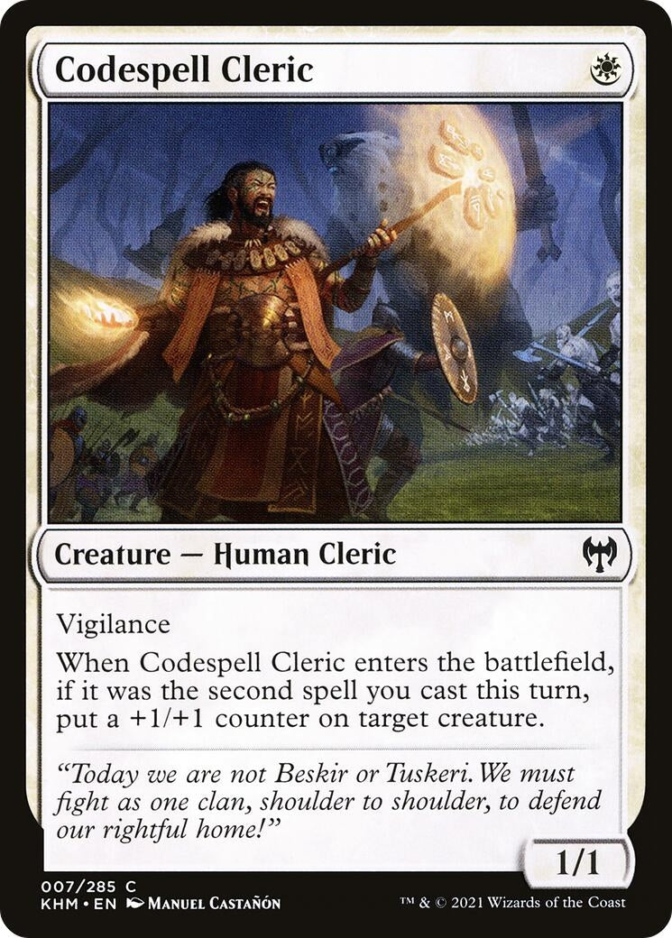 Image for Codespell Cleric (7) (KHM) - Magic: The Gathering