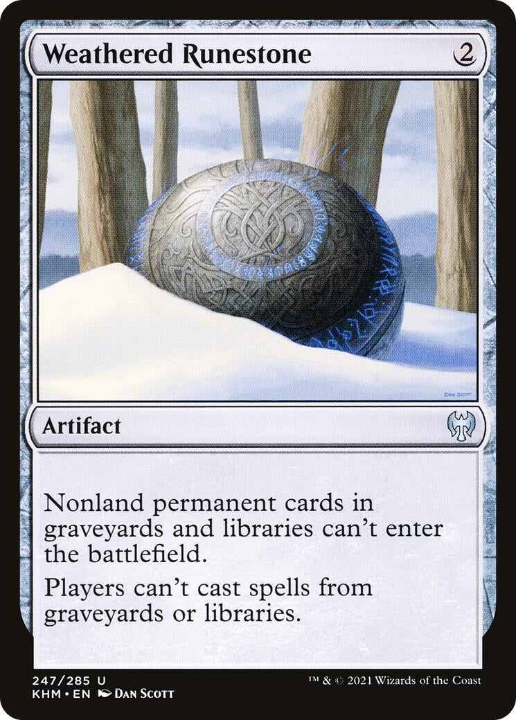 Image for Weathered Runestone (247) (KHM) - Magic: The Gathering
