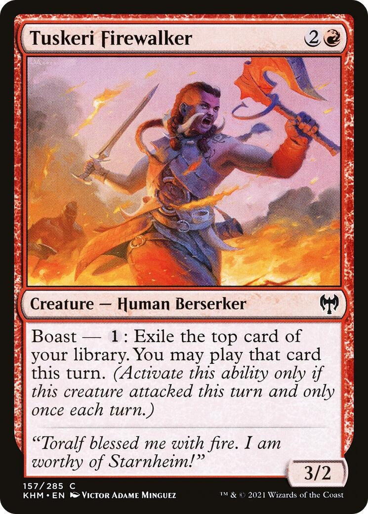 Image for Tuskeri Firewalker (157) (KHM) - Magic: The Gathering