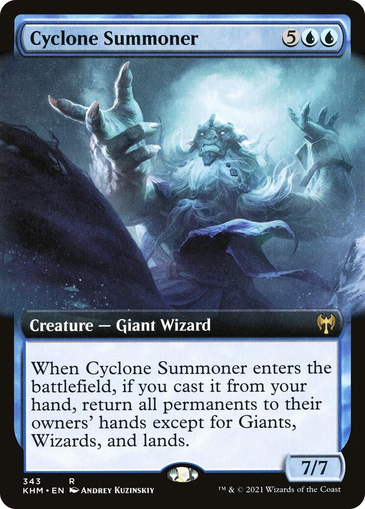 Image for Cyclone Summoner (Extended Art) (343) (KHM) - Magic: The Gathering