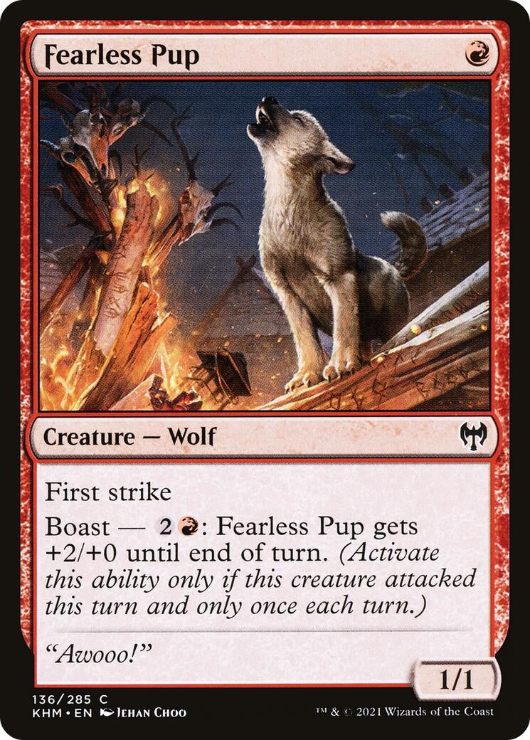 Image for Fearless Pup (136) (KHM) - Magic: The Gathering
