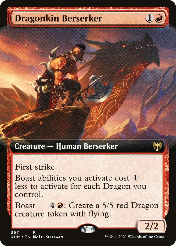 Image for Dragonkin Berserker (Extended Art) (357) (KHM) - Magic: The Gathering