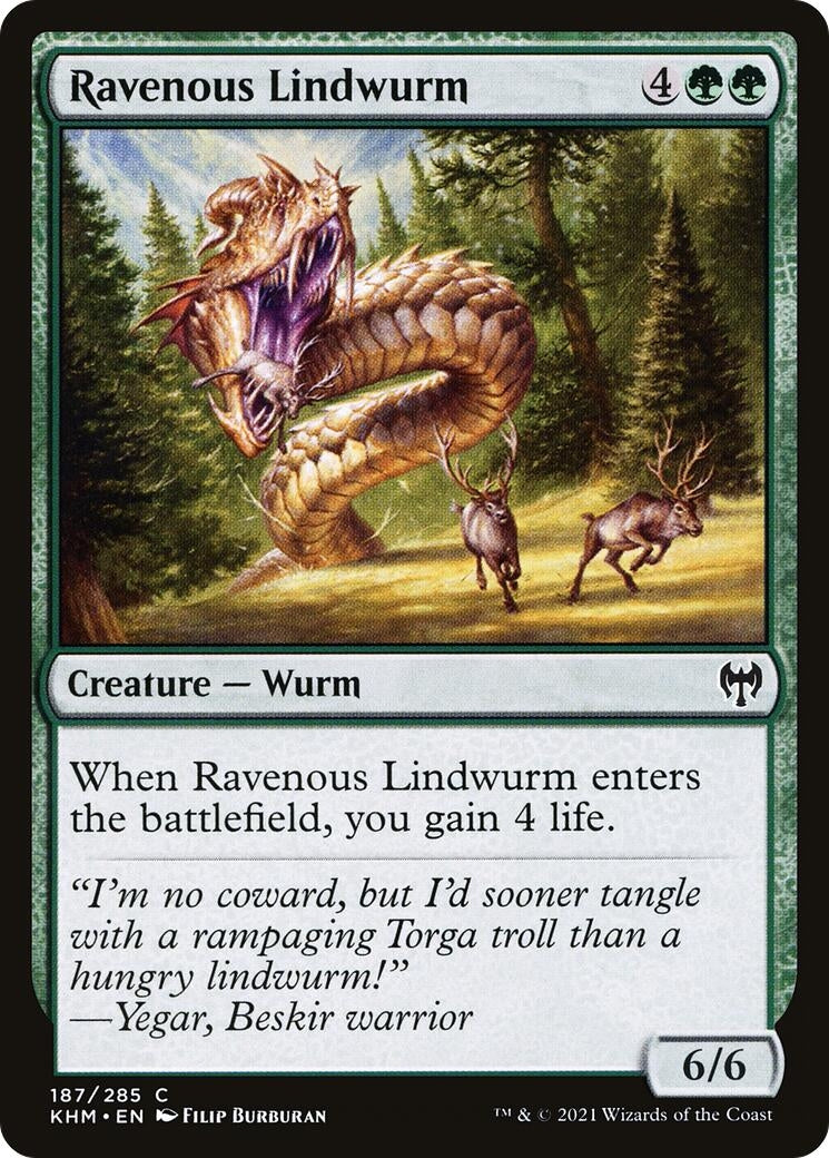 Image for Ravenous Lindwurm (187) - Magic: The Gathering