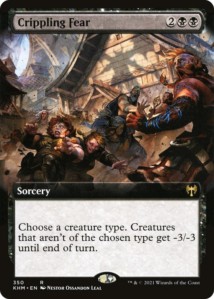 Image for Crippling Fear (Extended Art) (350) (KHM) - Magic: The Gathering