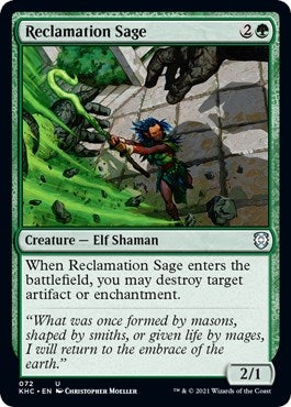 Image for Reclamation Sage (72) - Magic: The Gathering